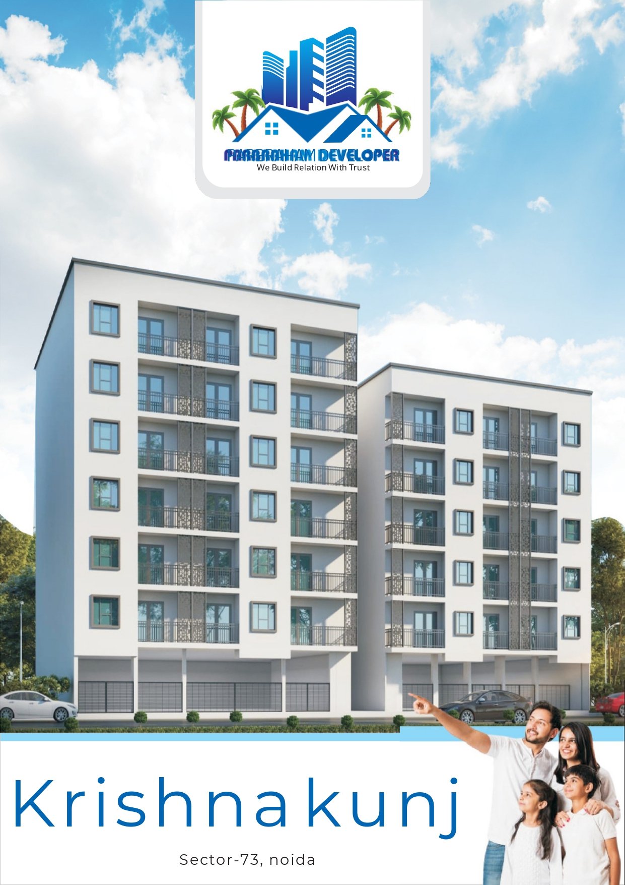 Krishna Kunj residential building exterior, Sector-73 Noida